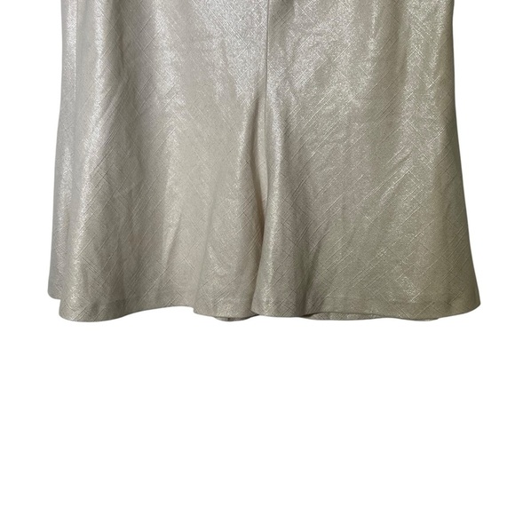 Anne Klein Suit Metallic Beige Textured Skirt Size 6 - Picture 6 of 12